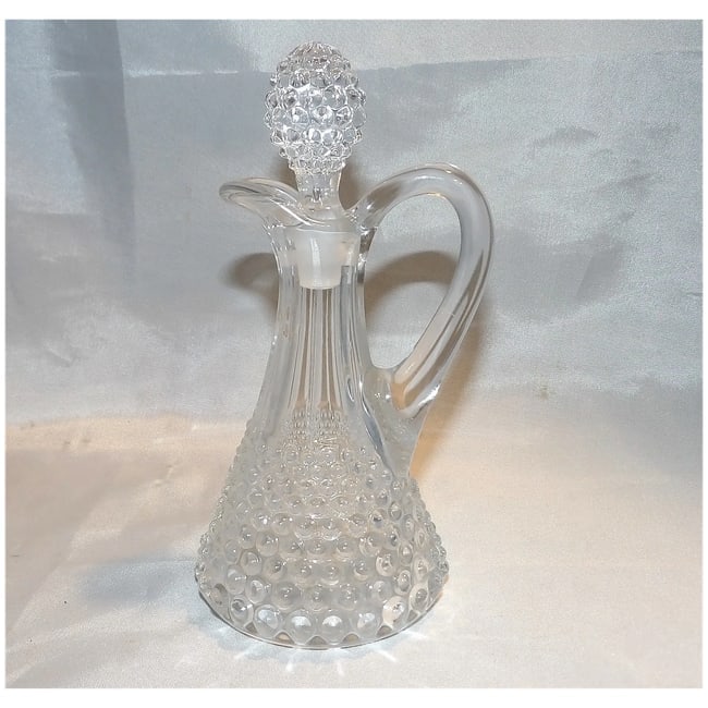 Duncan #118 Hand Blown Thousand Eyes Hobnail Cruet - 2