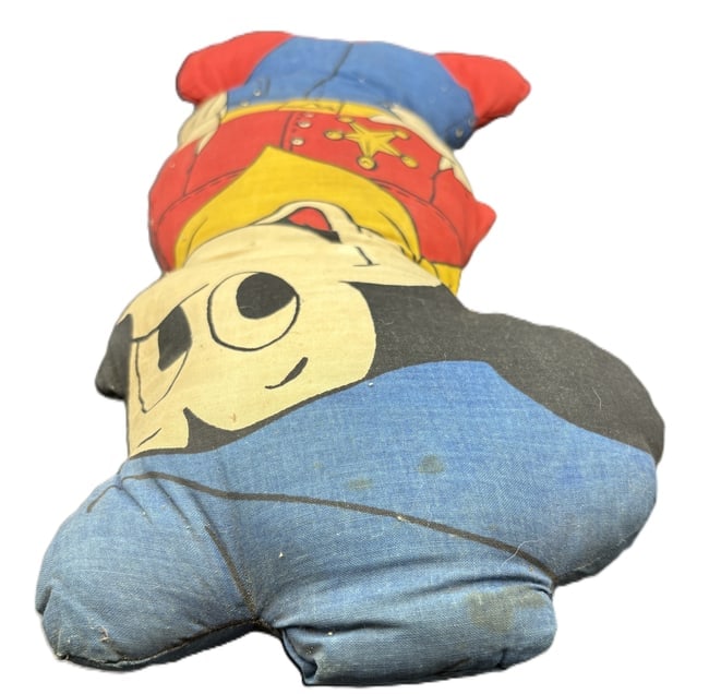 Vintage 17" Mickey Mouse Stuffed Sheriff Cowboy Disney Doll, Hard to Find - 8