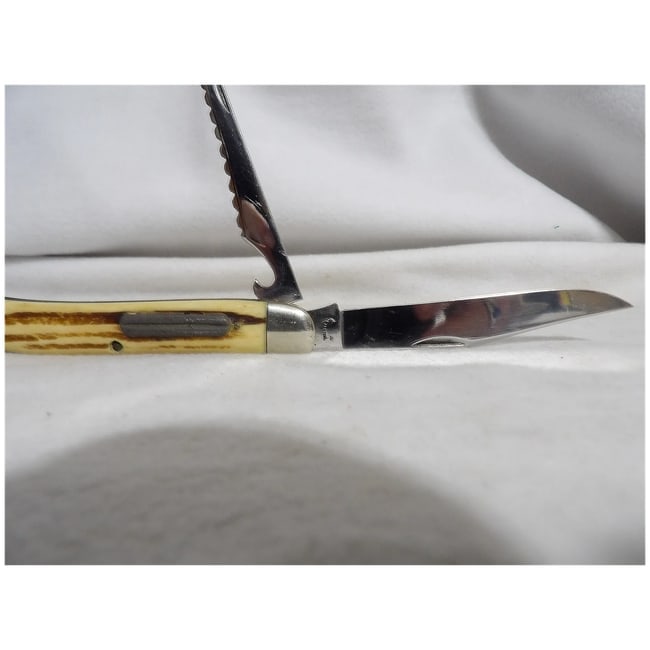 Queen Cutlery Co. #46 Toothpick Fish Knife in Winterbottom Bone - 3