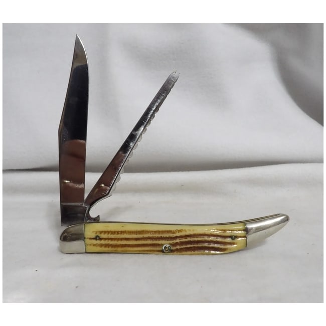 Queen Cutlery Co. #46 Toothpick Fish Knife in Winterbottom Bone - 4