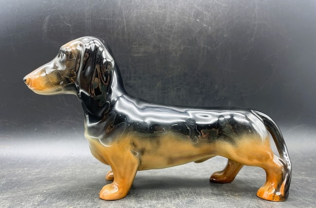 Vintage Beswick England Standing Ceramic Dachshund - 2