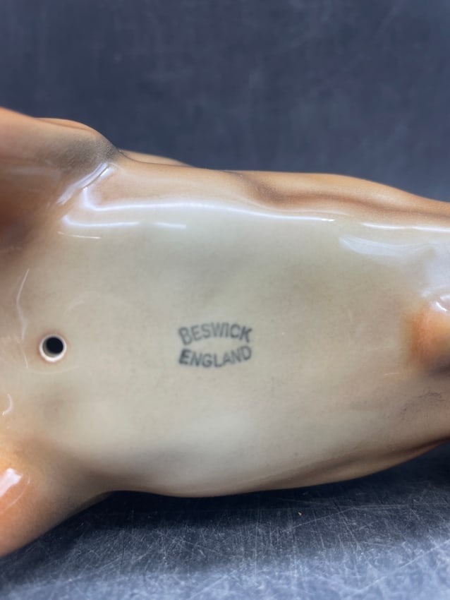 Vintage Beswick England Standing Ceramic Dachshund - 8