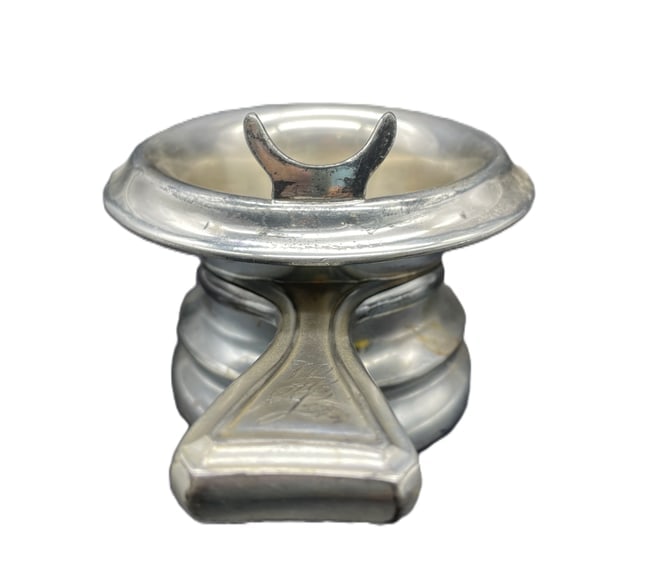 Antique Victorian Derby Silver Co. Plated Shaving Mug w/ Soap Cup - 6