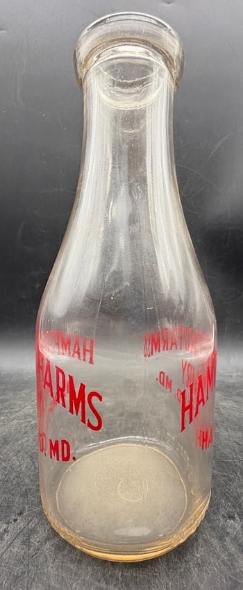 Vintage Hampstead Farms Dairy One Pint Milk Bottle - Hampstead Maryland - 4