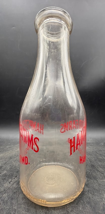 Vintage Hampstead Farms Dairy One Pint Milk Bottle - Hampstead Maryland - 6