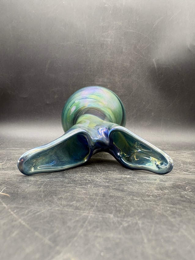 1974 J Baker Art Glass Vase Signed Dated Numbered 13" - 7