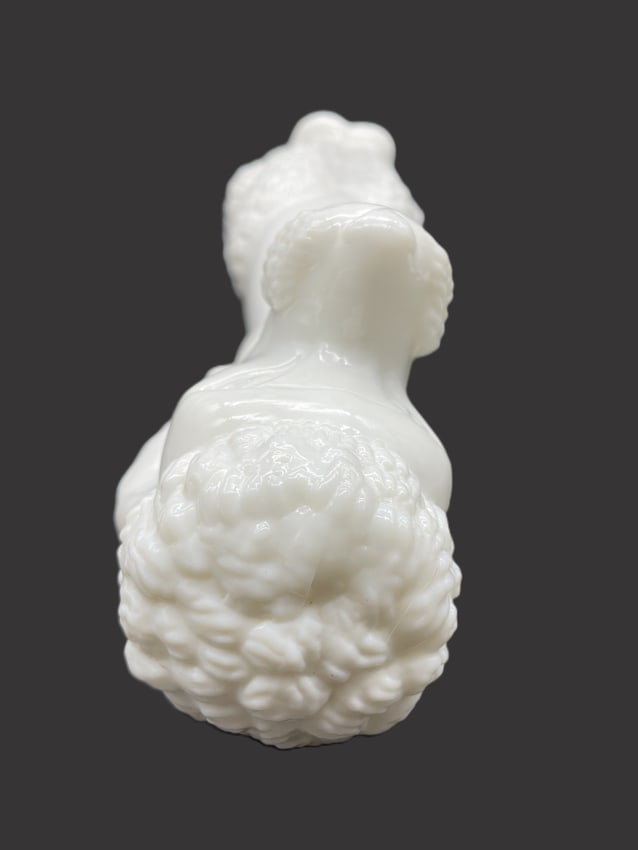 1970s MilkGlass Poodle Dog DECANTER - 7