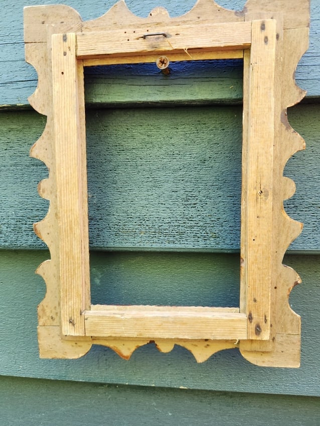 Tramp Folk art Picture Frame Great Look 1920 - 2