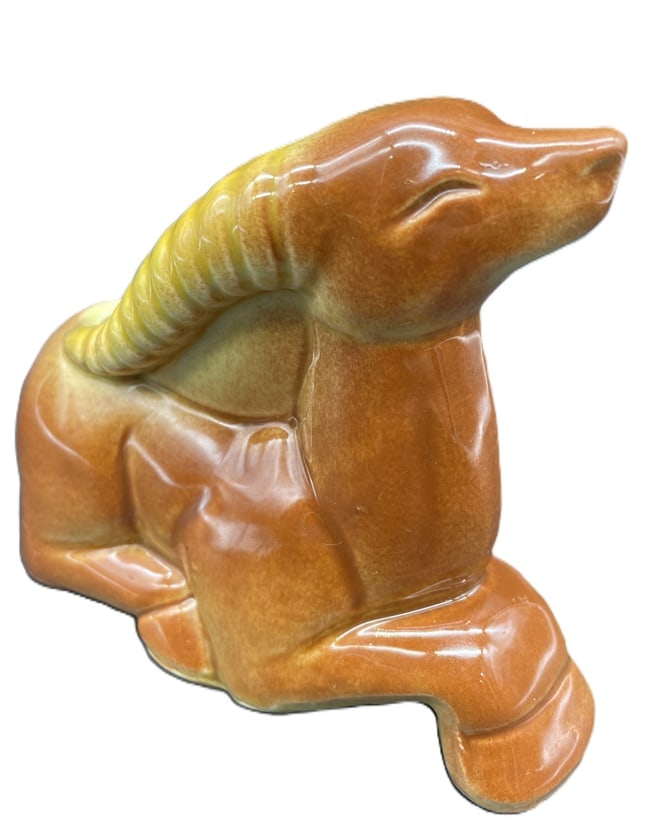 SHAWNEE POTTERY PLANTER VASE GAZELLE ANTELOPE USA 613 - 2
