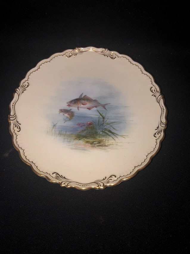 8 coalport 9" fish plates - 3