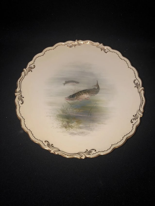 8 coalport 9" fish plates - 6
