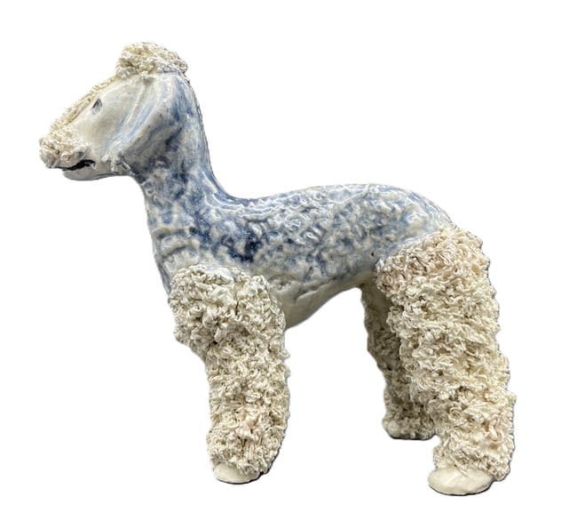 RARE JANE CALLENDER BLUE BEDLINGTON TERRIER FIGURINE - 2