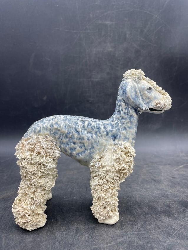 RARE JANE CALLENDER BLUE BEDLINGTON TERRIER FIGURINE - 4