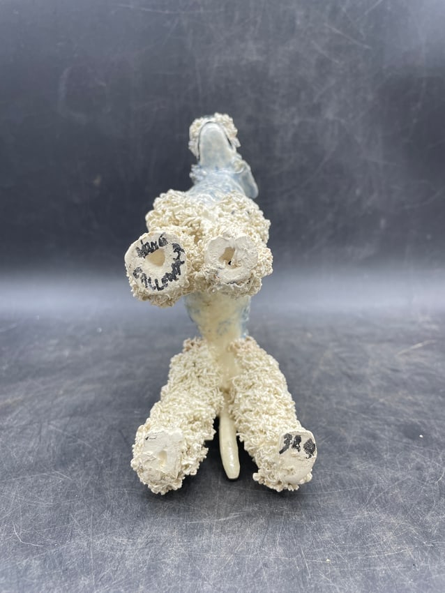 RARE JANE CALLENDER BLUE BEDLINGTON TERRIER FIGURINE - 7