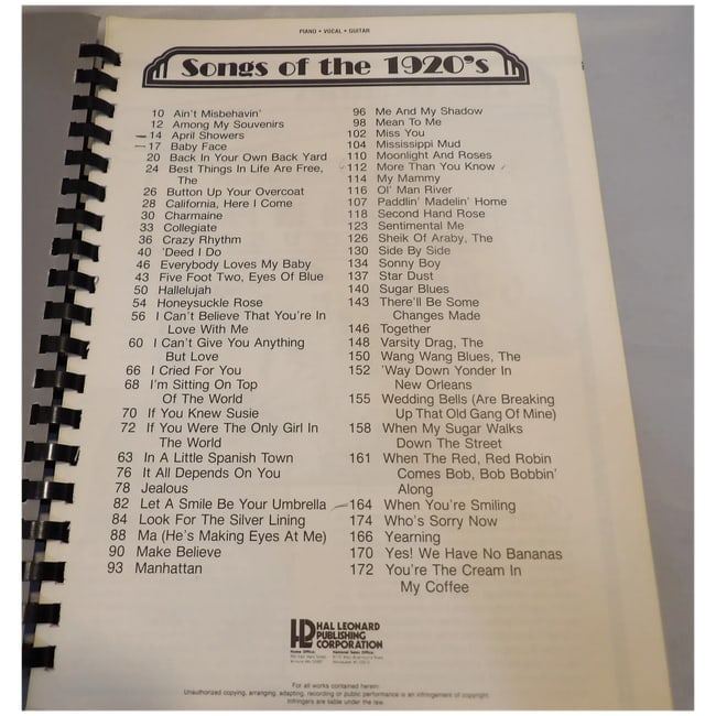 Five-Decade Collection of Songs from the 1920's to 1960's - 3