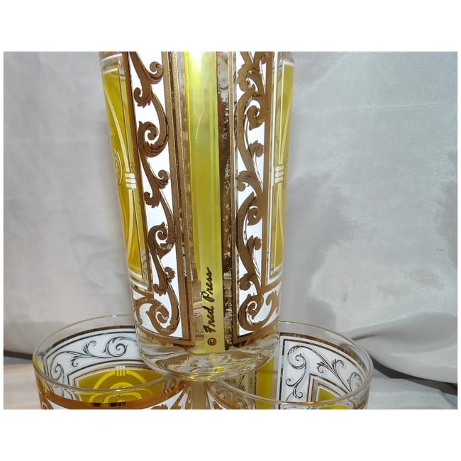 Fred Press Citron Yellow Glasses with 22K Gold Accents - 5