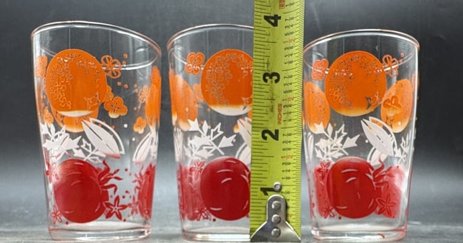 Vintage Anchor Hocking Pitcher & Juice Beverage Set Orange and Tomato - 5