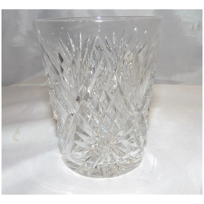 American Brilliant Cut Pair of Old Fashion Glasses Buzz Saw and Pineapple - 3