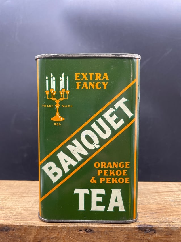 1930's Banquet Tea Tin Extra Fancy - 4