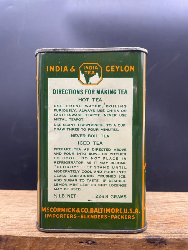 1930's Banquet Tea Tin Extra Fancy - 5