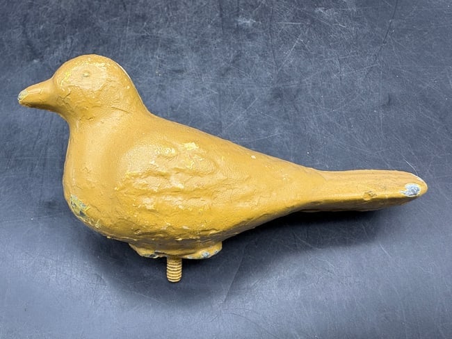 Primitive Folk Art Fair / Carnival Game Shooting Gallery Cast Iron Canary Bird Target (1 of 8)