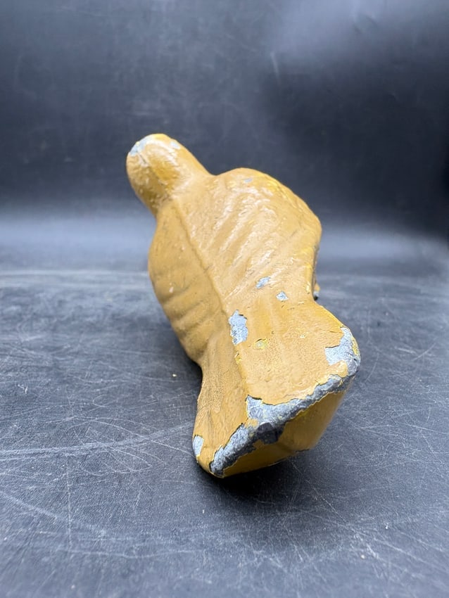 Primitive Folk Art Fair / Carnival Game Shooting Gallery Cast Iron Canary Bird Target - 8