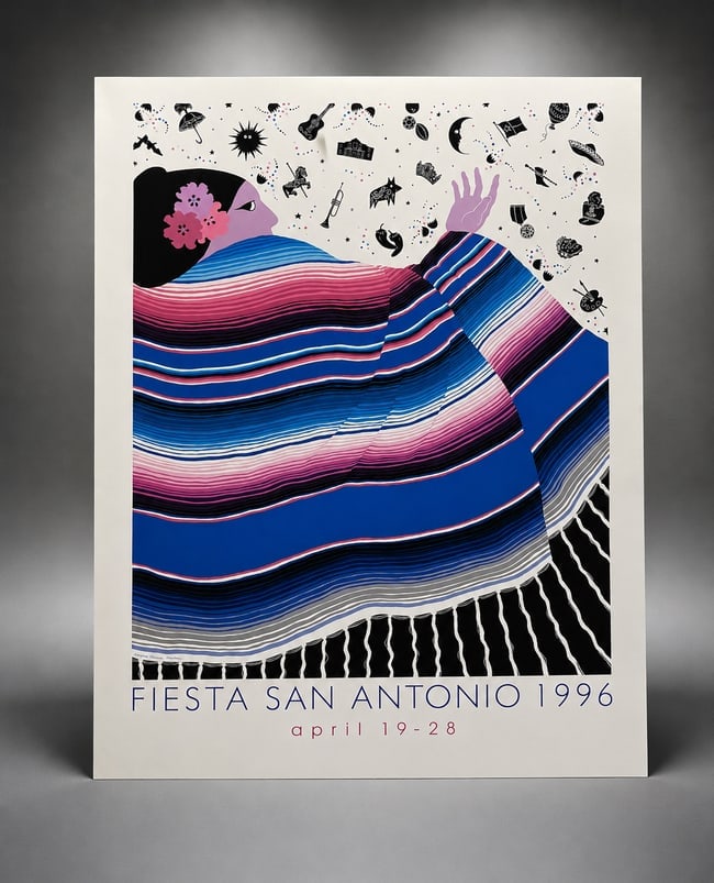 1996 Fiesta San Antonio Official Poster by Winifred Barnum-Newman, Large Format (1 of 5)