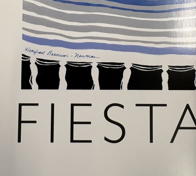 1996 Fiesta San Antonio Official Poster by Winifred Barnum-Newman, Large Format - 3