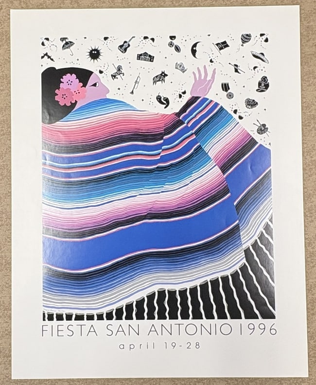 1996 Fiesta San Antonio Official Poster by Winifred Barnum-Newman, Large Format - 5