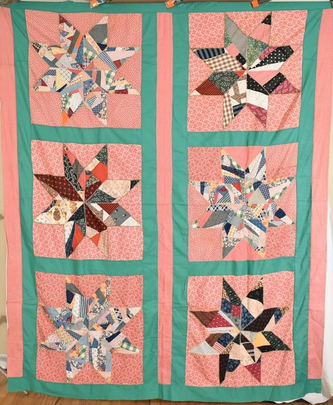 20's Crazy Stars Quilt Top (1 of 11)