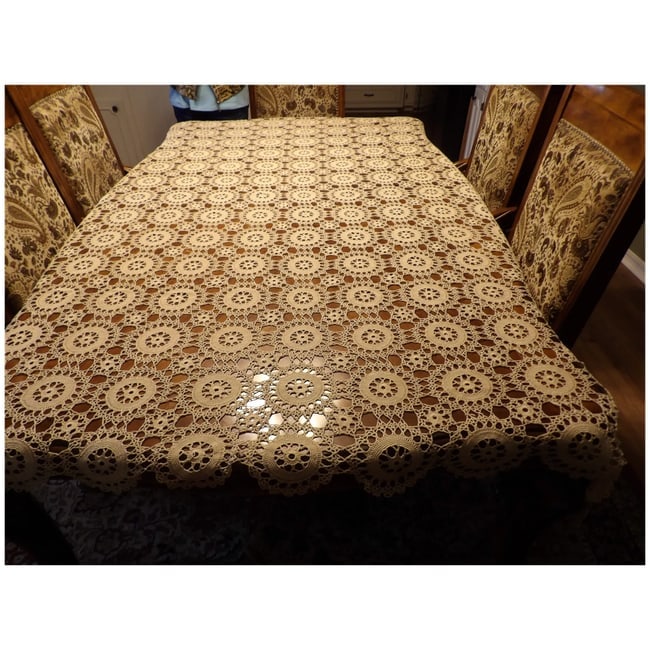 Heavy Cotton Crochet Tablecloth - 9