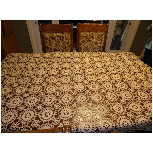 Heavy Cotton Crochet Tablecloth - 4