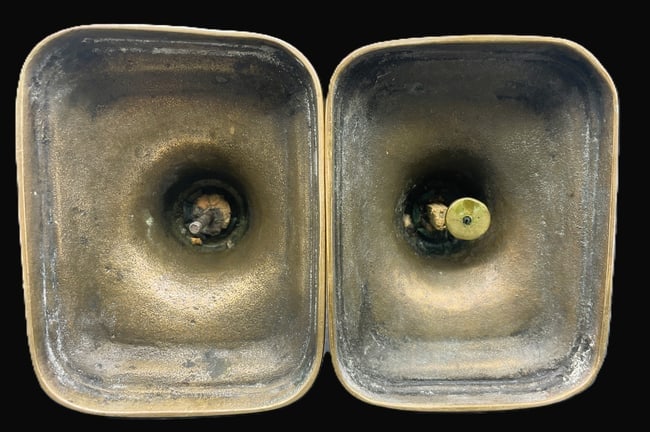 Vintage Pair Brass Adjustable Candlesticks Candle Holders Square Base - 4