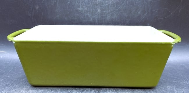 Vintage COPCO Denmark Michael Lax Loaf Pan Cast Iron Enamel - 2