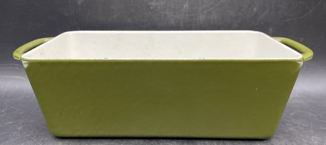 Vintage COPCO Denmark Michael Lax Loaf Pan Cast Iron Enamel - 4
