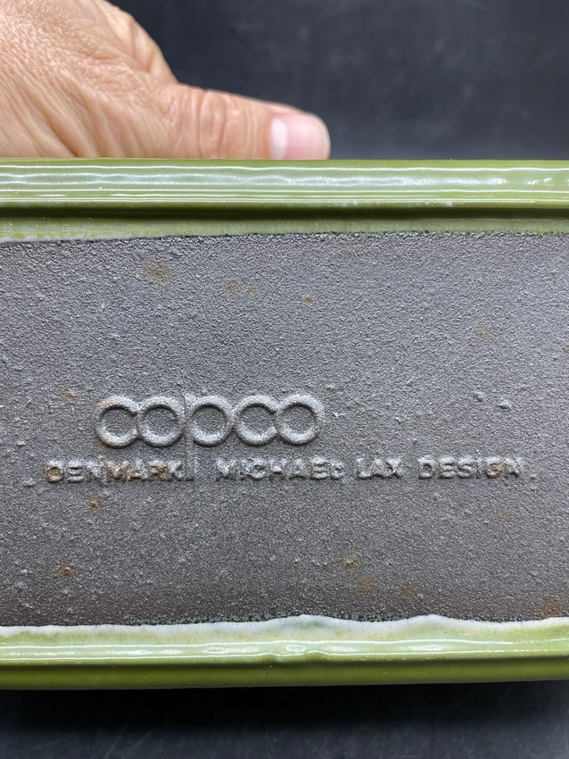 Vintage COPCO Denmark Michael Lax Loaf Pan Cast Iron Enamel - 8