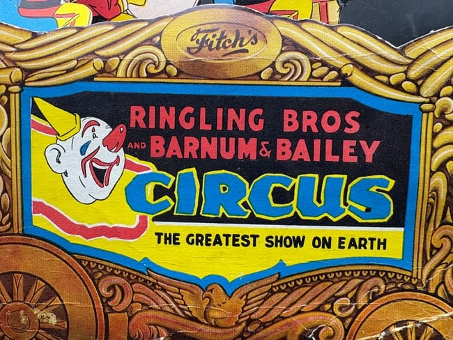 WWII Ringling Bros Barnum & Bailey Fitch Bandwagon Radio Show Counter Display - 7
