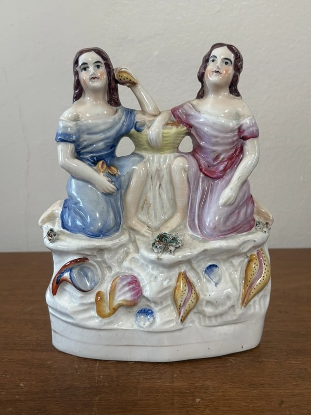 Staffordshire Figure: It measures 7 1/8" x 5 1/2" and dates around 1900. It has no chips, cracks or repairs Shipping: Domestic: Flat-rate of $15.00 to anywhere within the contiguous U.S. International: Foreign shipping rat