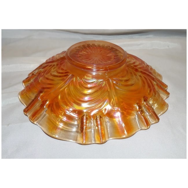 Fenton Marigold Carnival Glass 3-1 Pie Crust Edge Bowl - 6