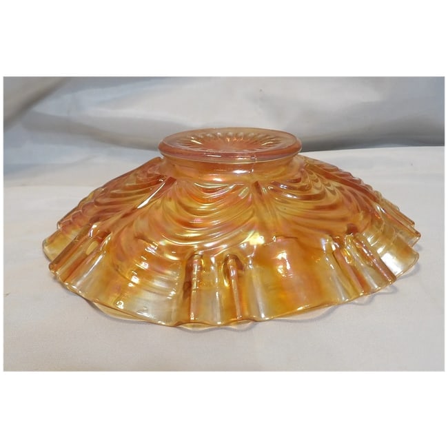 Fenton Marigold Carnival Glass 3-1 Pie Crust Edge Bowl - 7