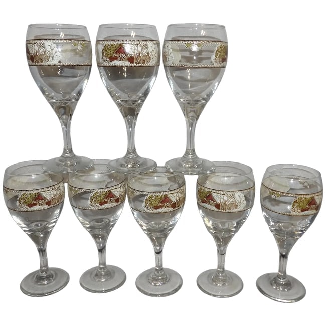 Friendly Village Glassware Goblets / Wine Glasses / Tumblers (1 of 13)