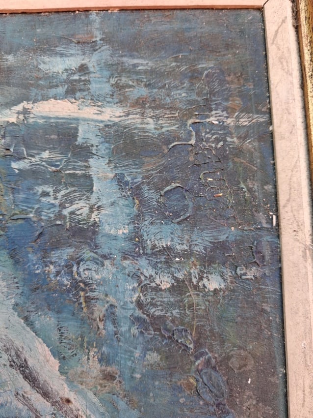 oil painting Rooster Impressionist 1920 Chicken Farm - 3