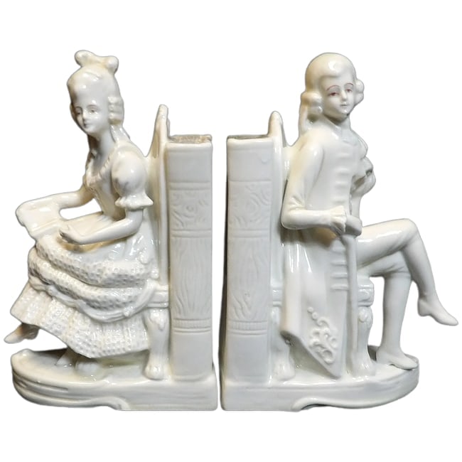 Antique Thuringia Germany Porcelain Bookends (1 of 12)