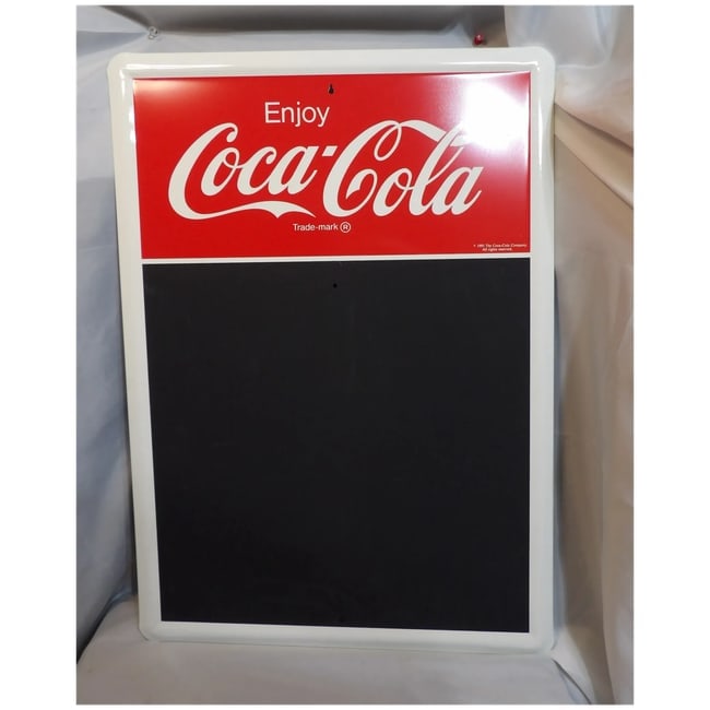 1991 NOS Coca Cola Metal Advertising Chalk Board - 11