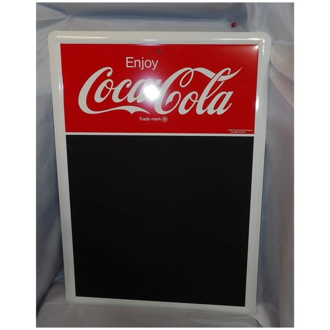 1991 NOS Coca Cola Metal Advertising Chalk Board - 3