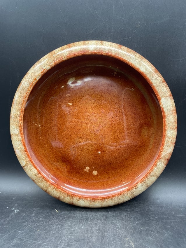 Antique Medalta Pottery Bulb Bowl, Low Bowl - 2