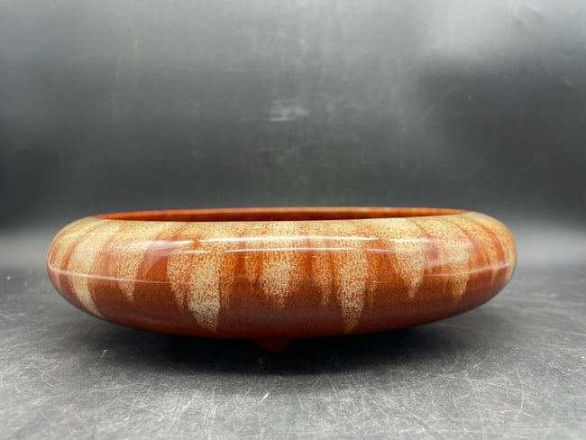 Antique Medalta Pottery Bulb Bowl, Low Bowl - 5