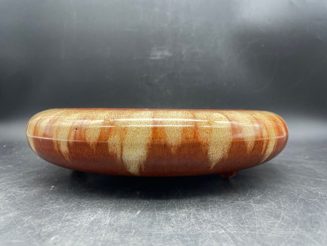 Antique Medalta Pottery Bulb Bowl, Low Bowl - 7