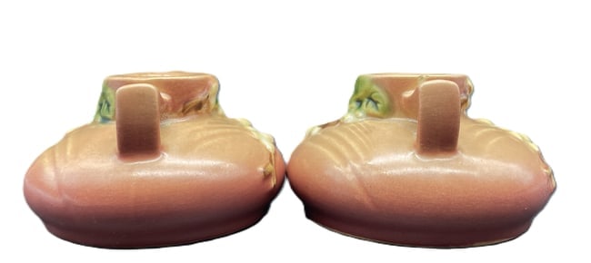 Roseville Vintage Art Pottery Snowberry Ceramic Candle Holders 1947 1CS1 - 5
