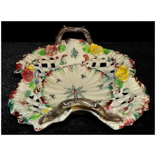 * Vintage N & C Italy Decorative Porcelain Dish - 3